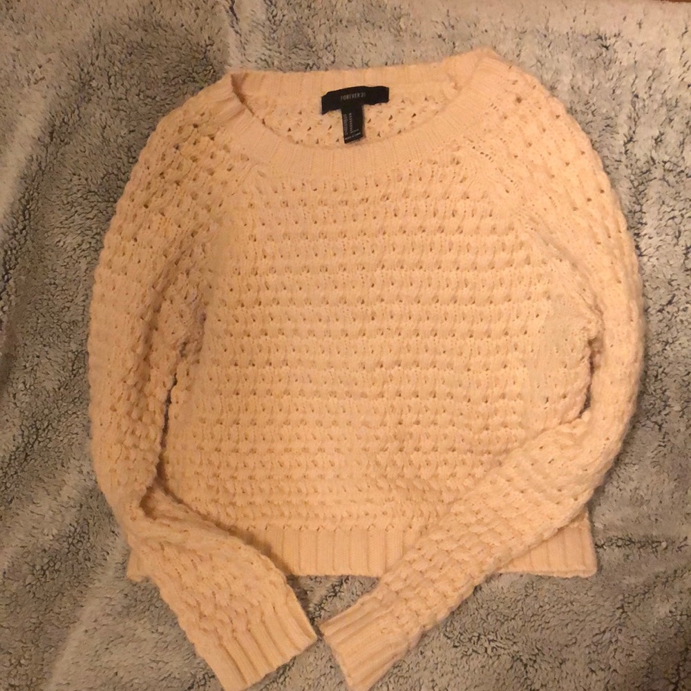 Forever 21 pink crop sweater